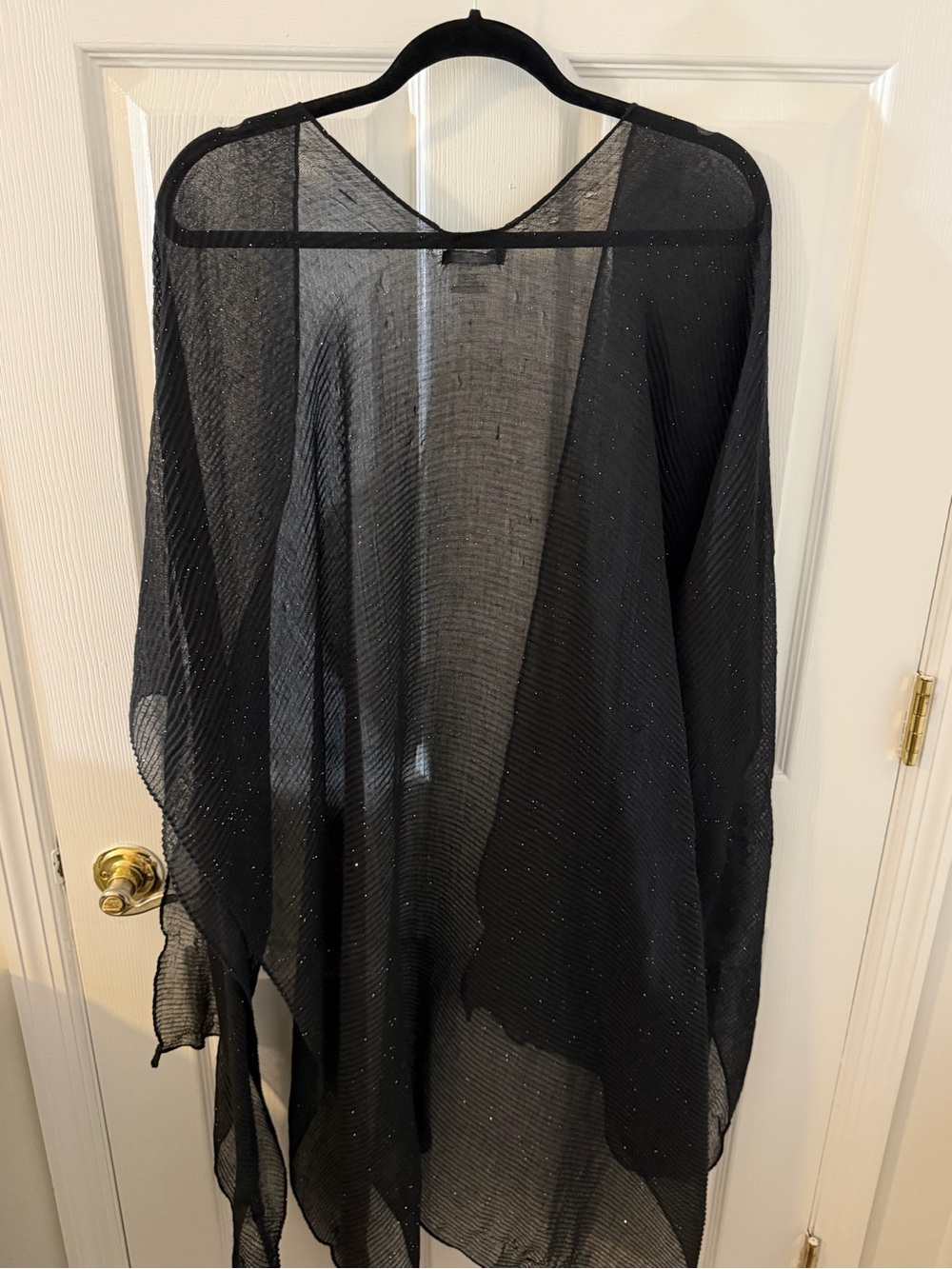 Ellen Tracy Black Sheer Kimono